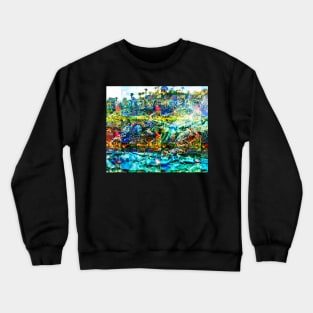 BIODIVERSITY MOSAIC LIZARD | DESIGNING THE BIOSPHERE Crewneck Sweatshirt